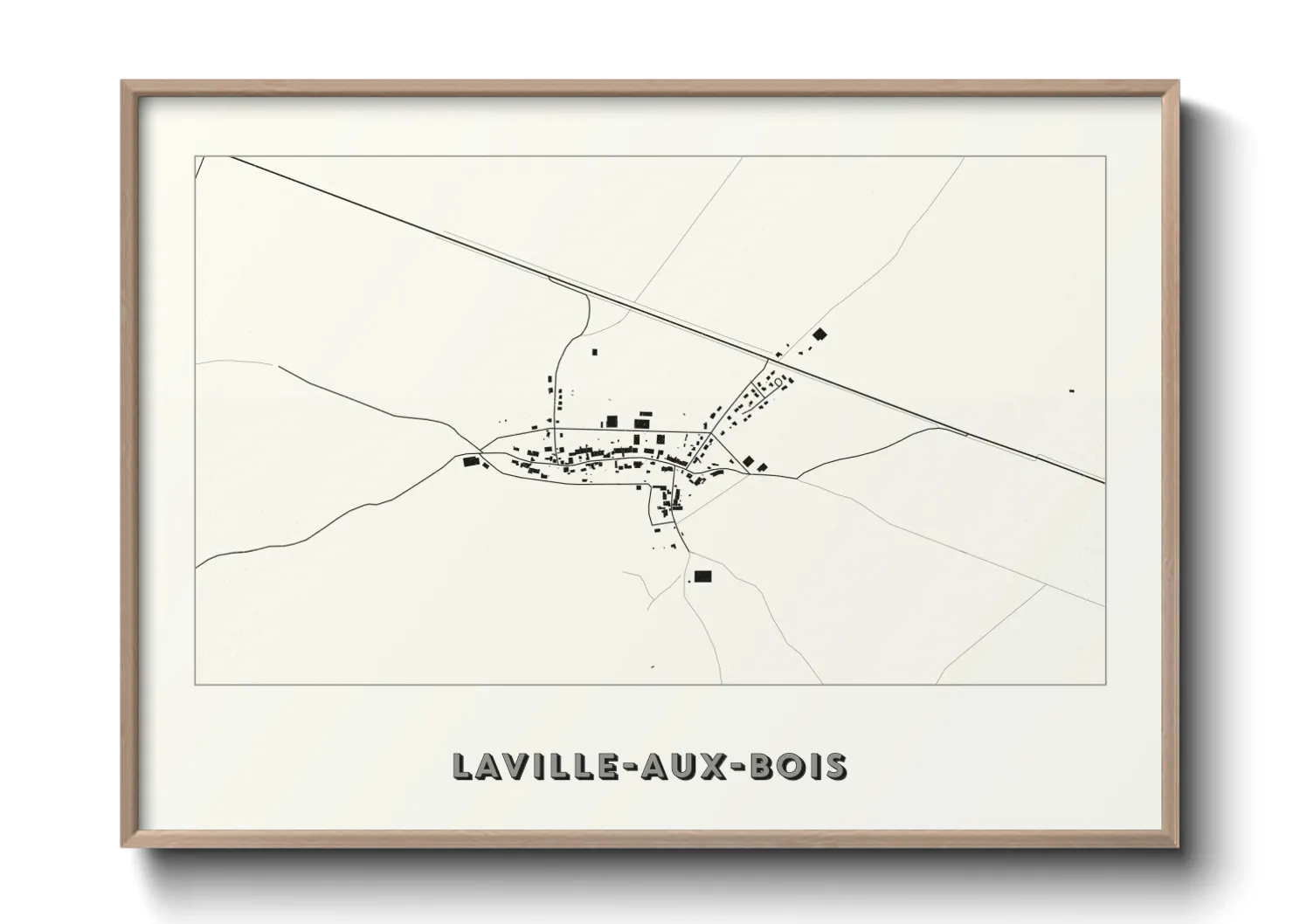 Une affiche de carte sur Laville-aux-Bois