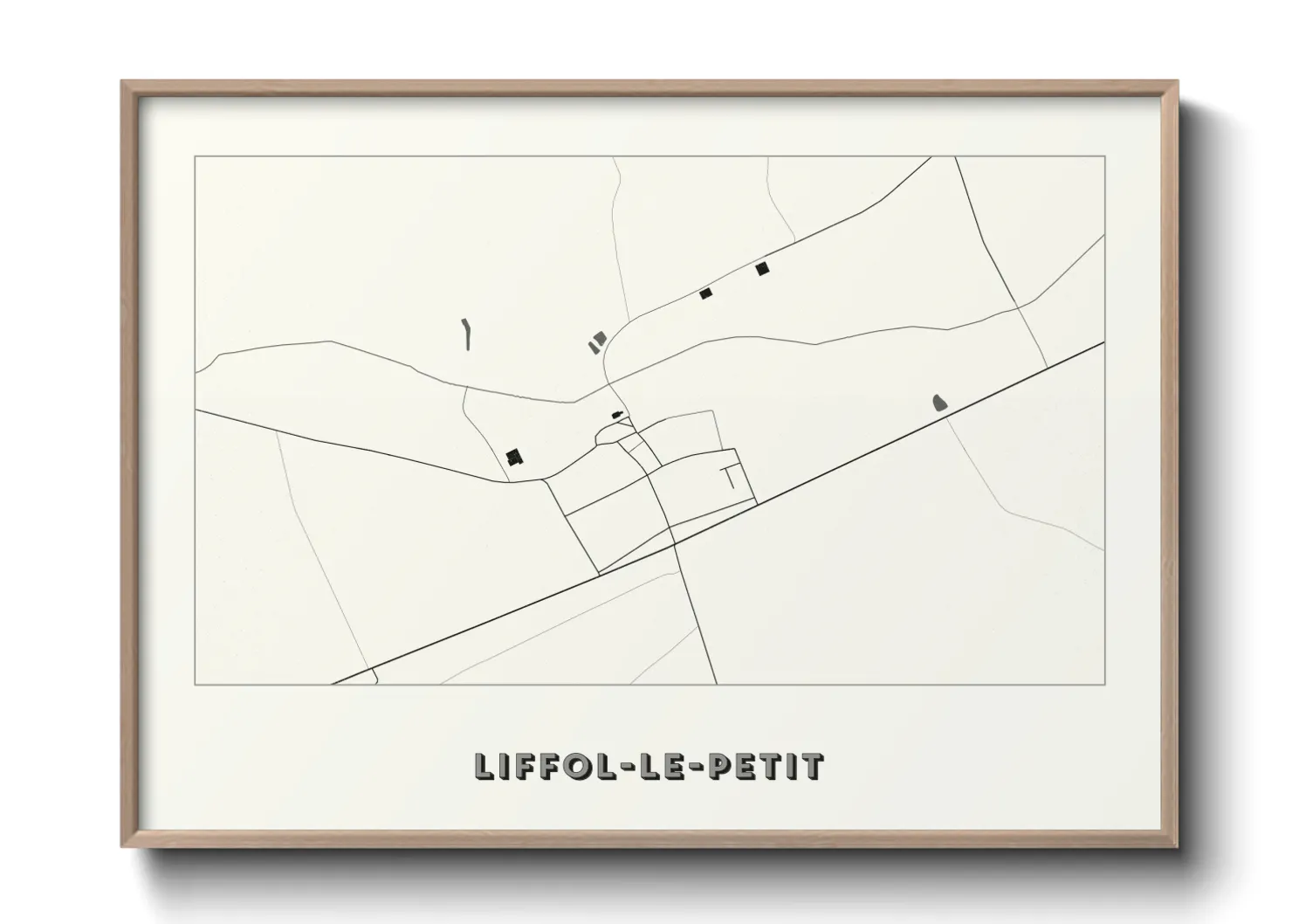 Une affiche de carte sur Liffol-le-Petit