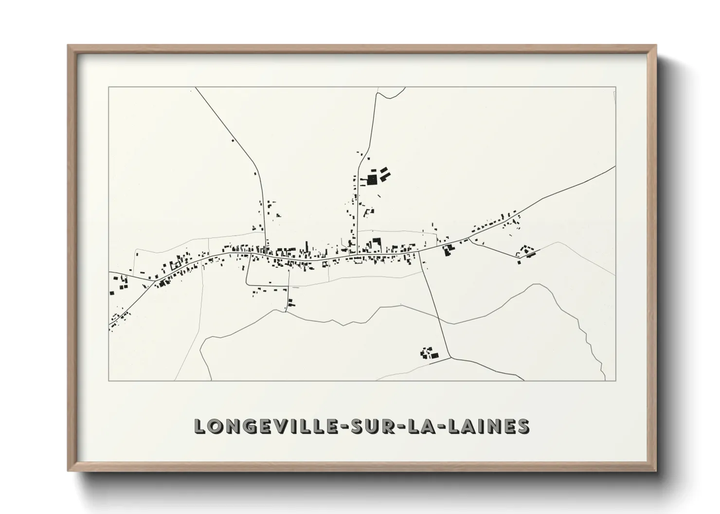 Une affiche de carte sur Longeville-sur-la-Laines