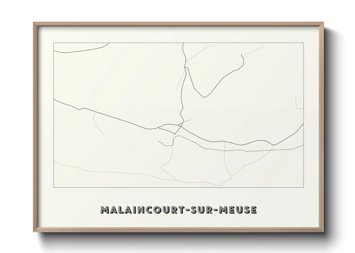 Une affiche de carte sur Malaincourt-sur-Meuse