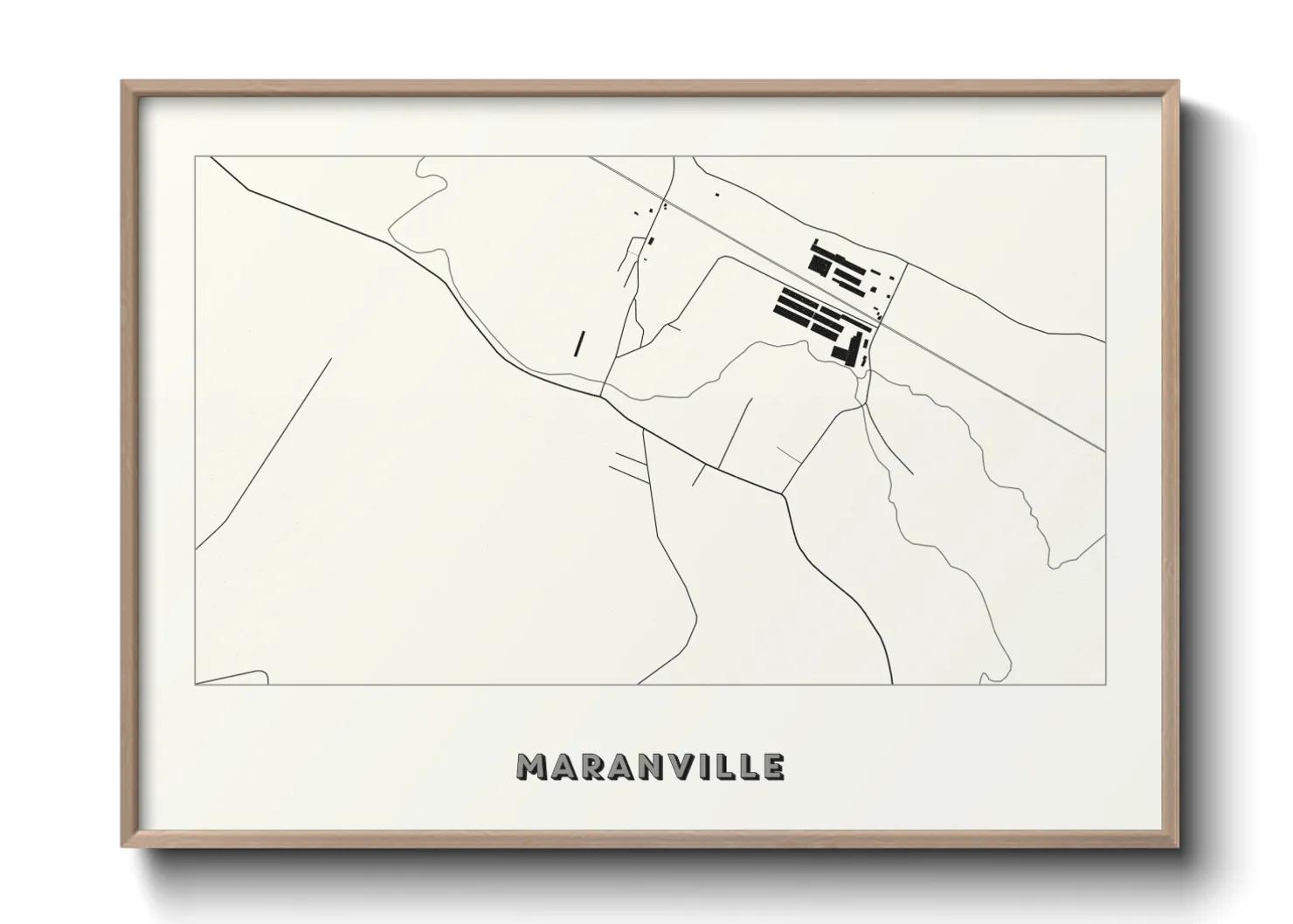 Une affiche de carte sur Maranville