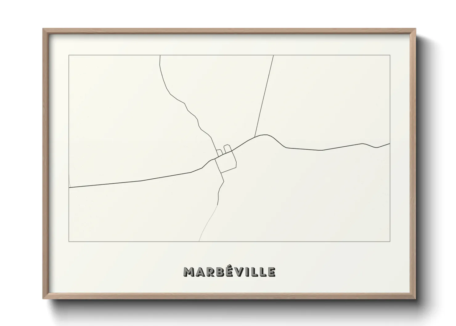 Une affiche de carte sur Marbéville