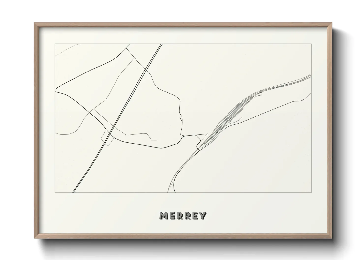 Une affiche de carte sur Merrey