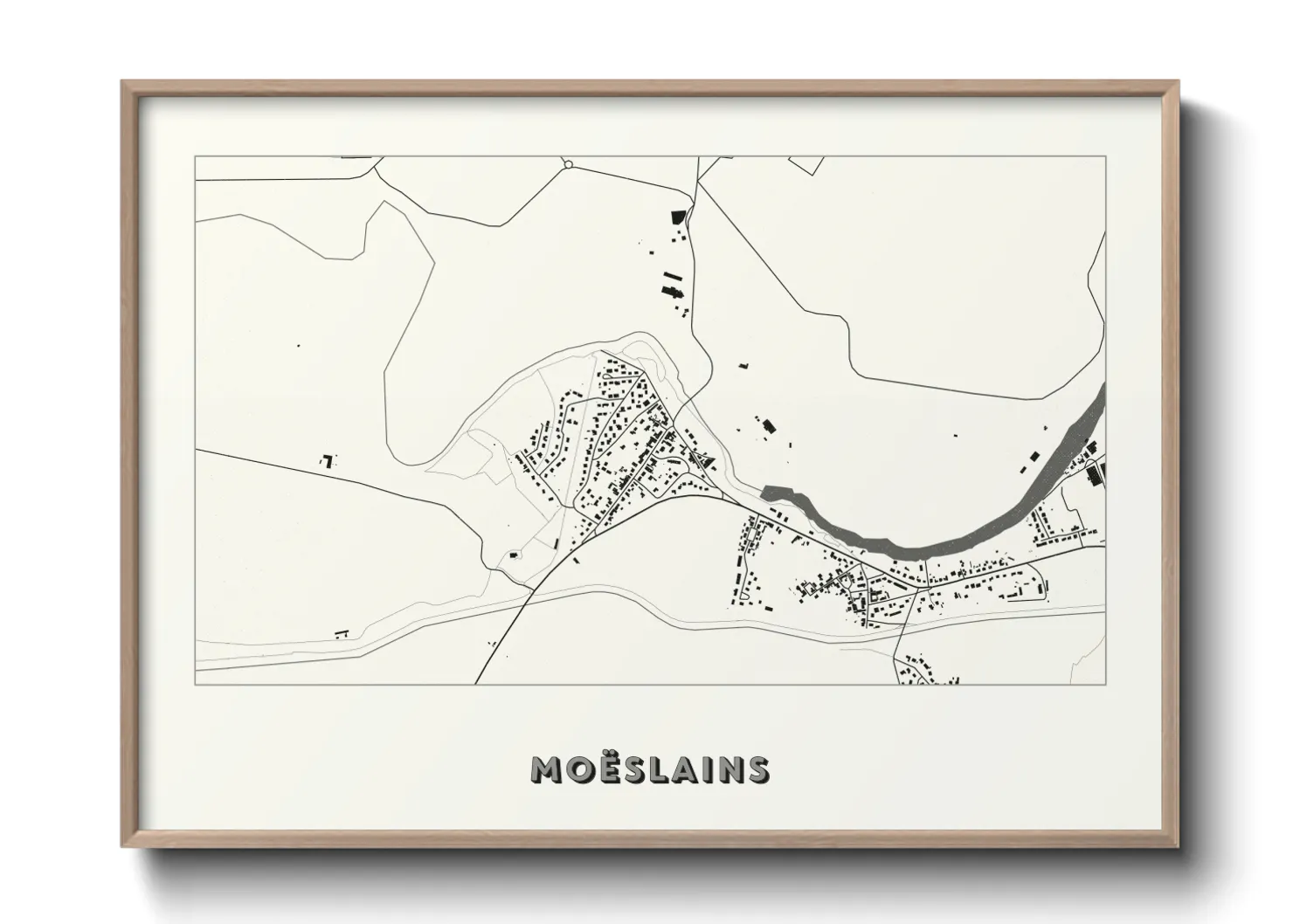 Une affiche de carte sur Moëslains