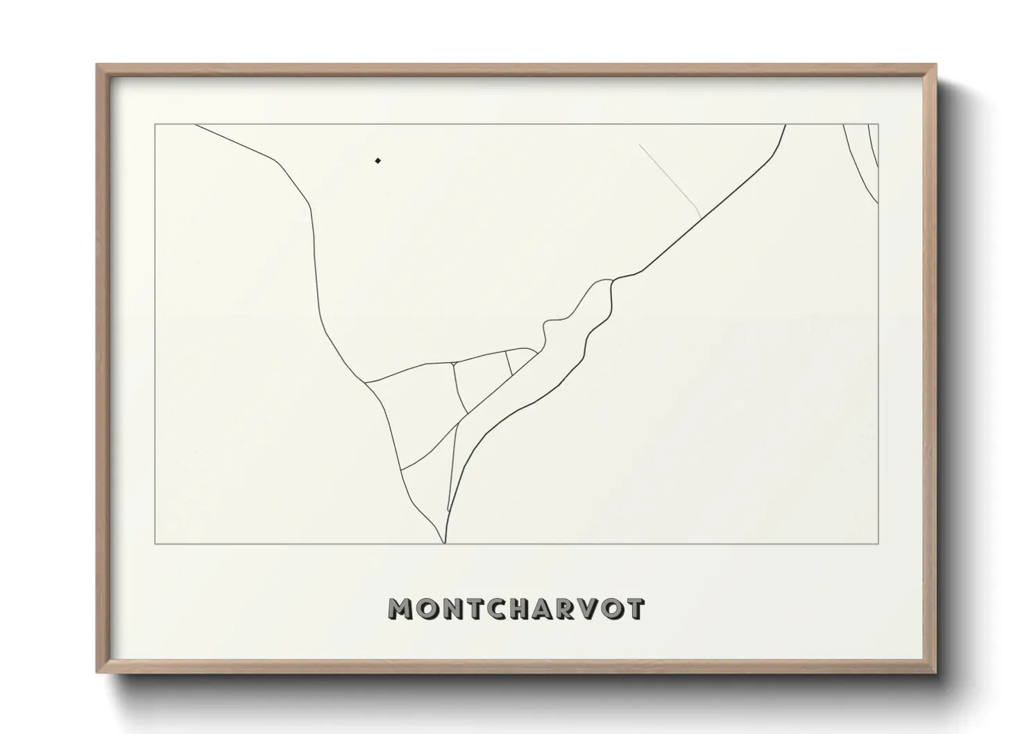 Une affiche de carte sur Montcharvot