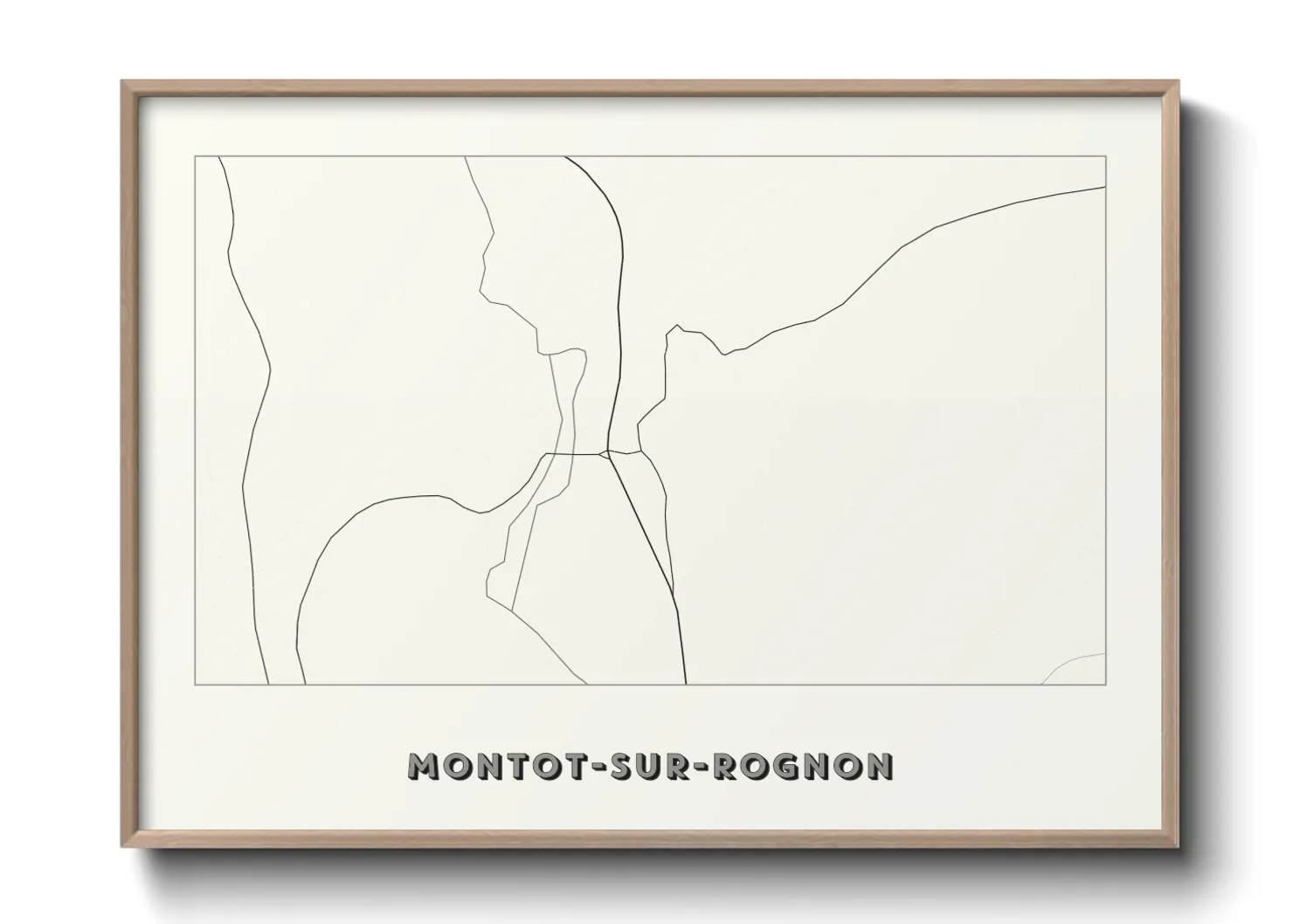 Une affiche de carte sur Montot-sur-Rognon