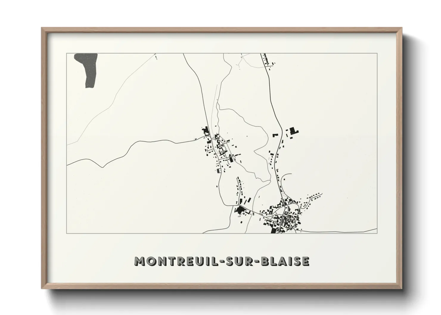 Une affiche de carte sur Montreuil-sur-Blaise