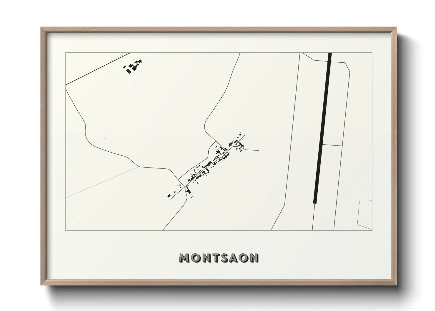 Une affiche de carte sur Montsaon