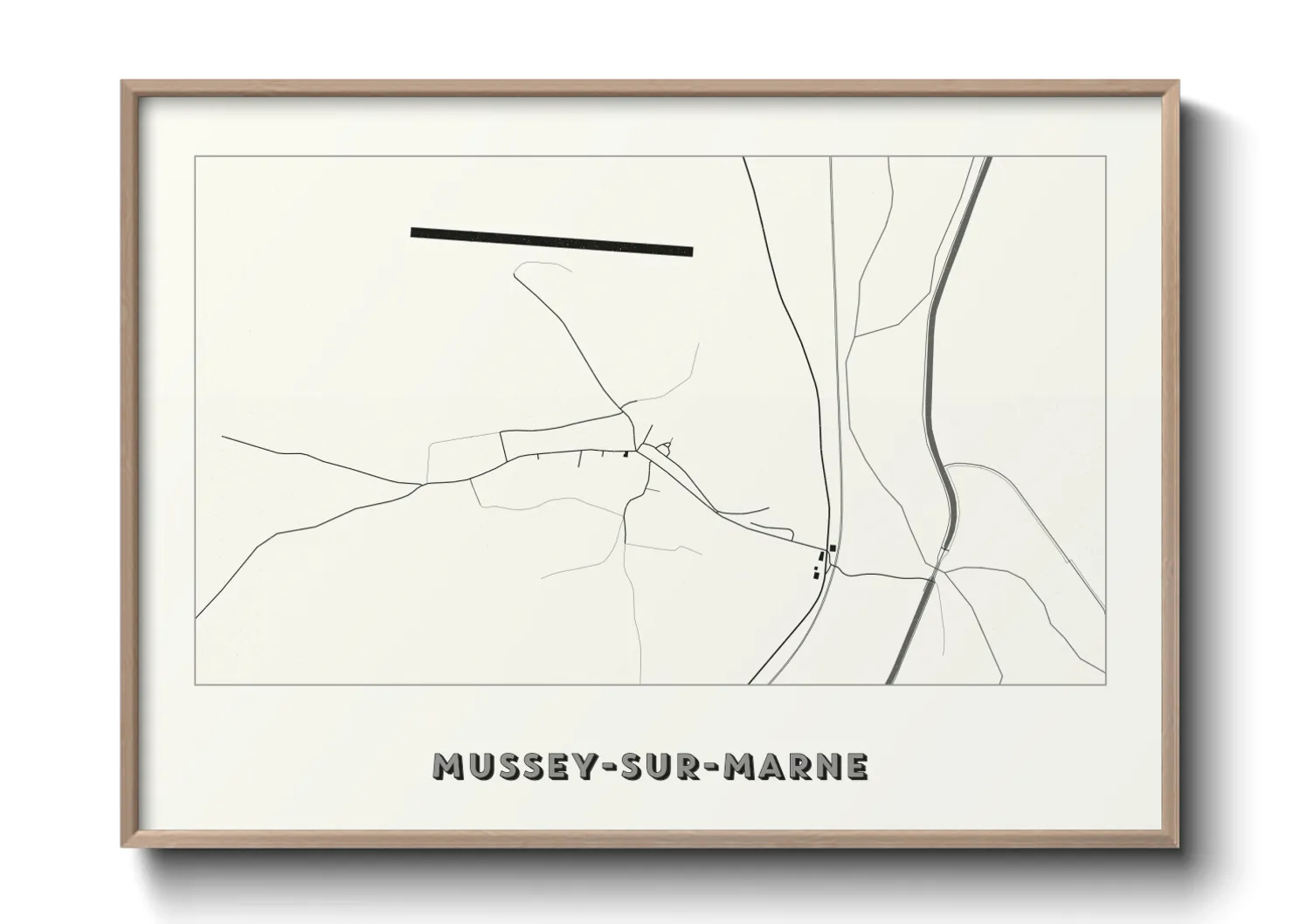 Une affiche de carte sur Mussey-sur-Marne