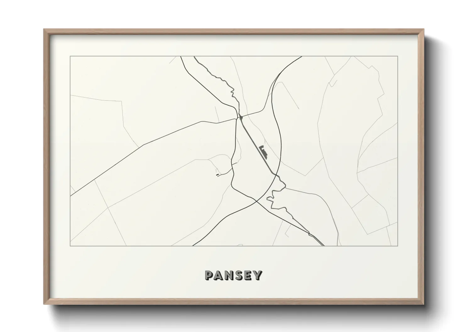 Une affiche de carte sur Pansey