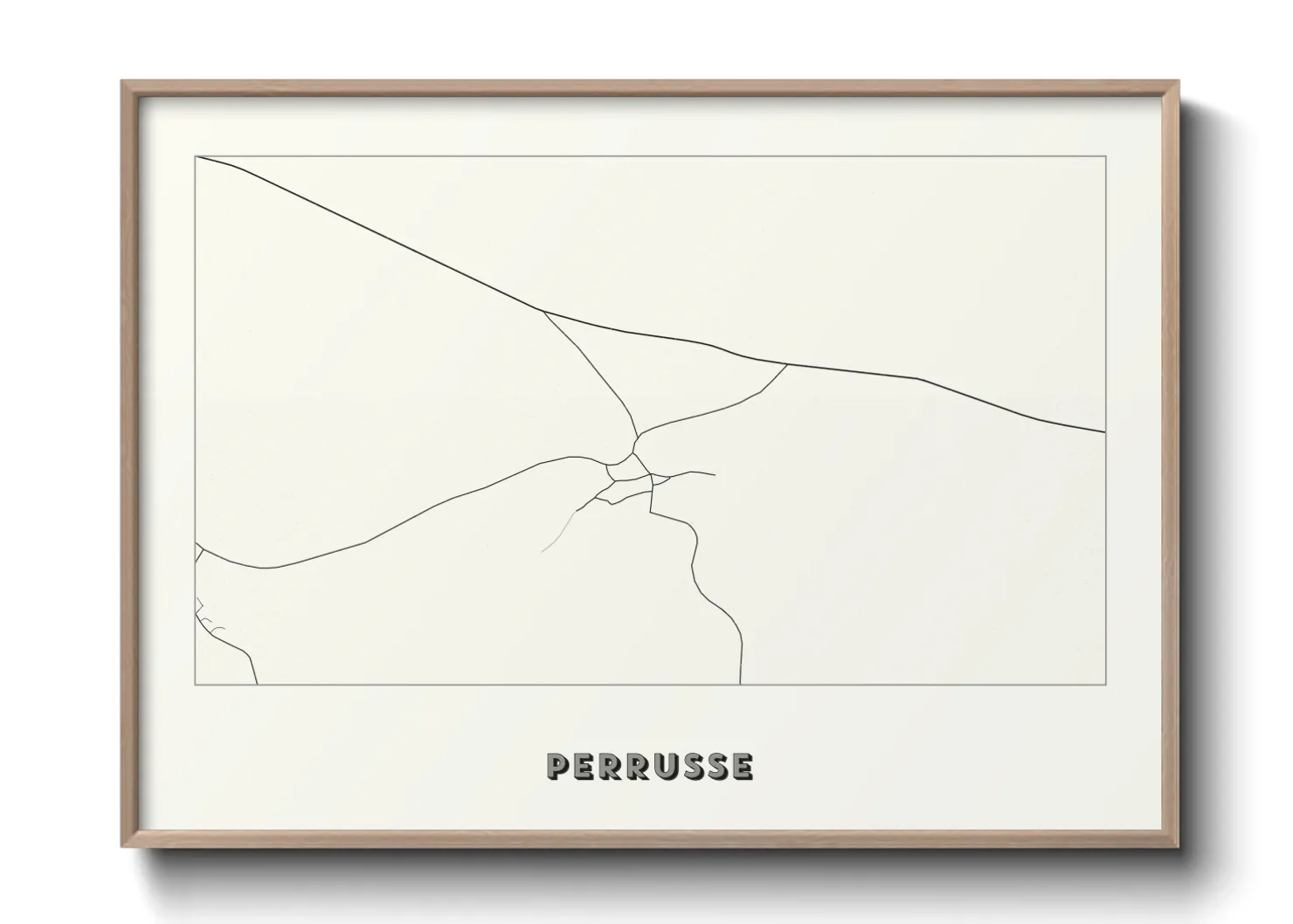 Une affiche de carte sur Perrusse