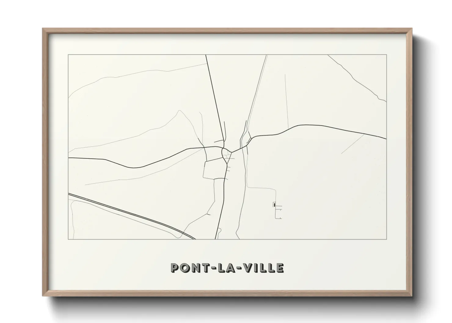 Une affiche de carte sur Pont-la-Ville