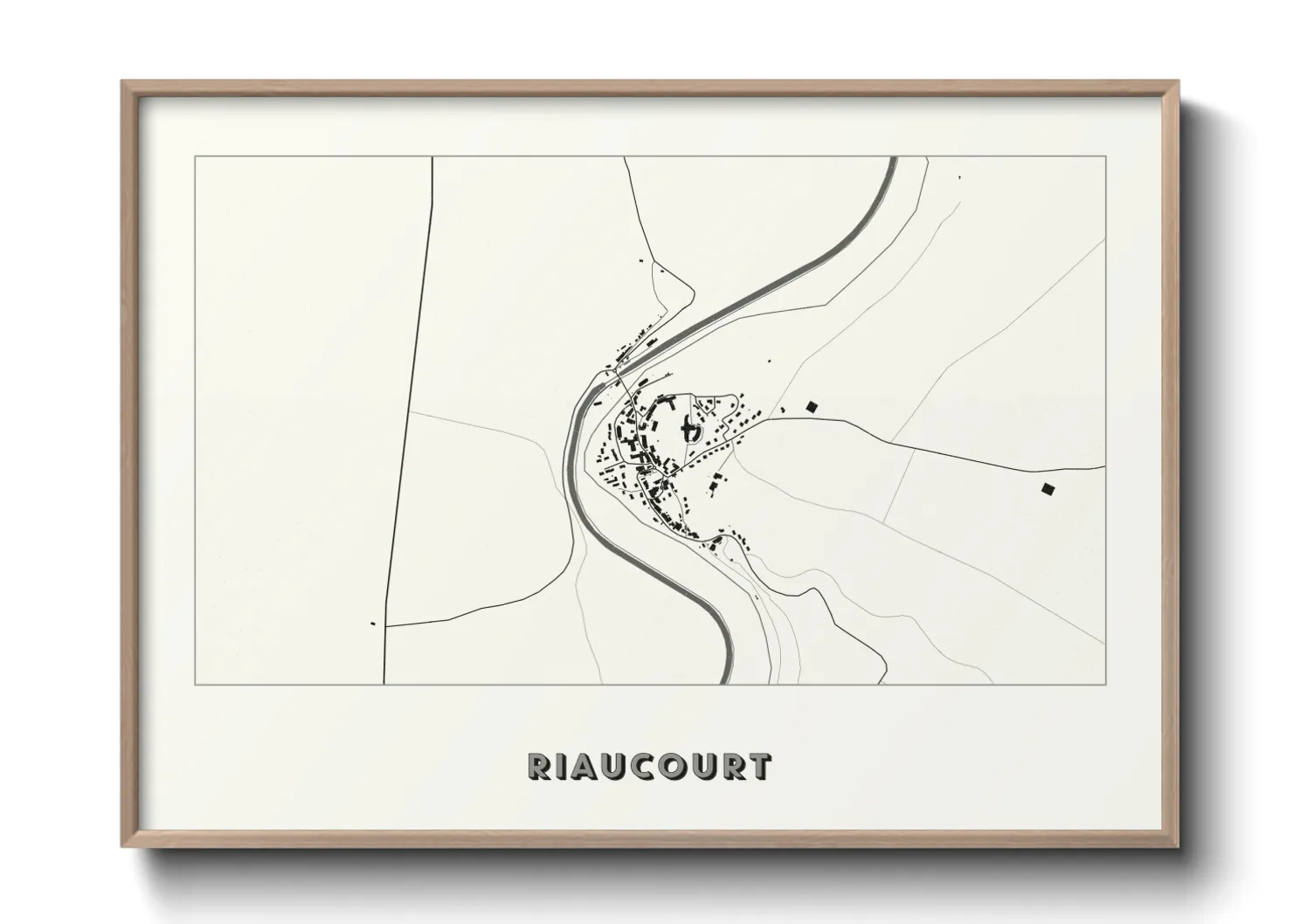 Une affiche de carte sur Riaucourt