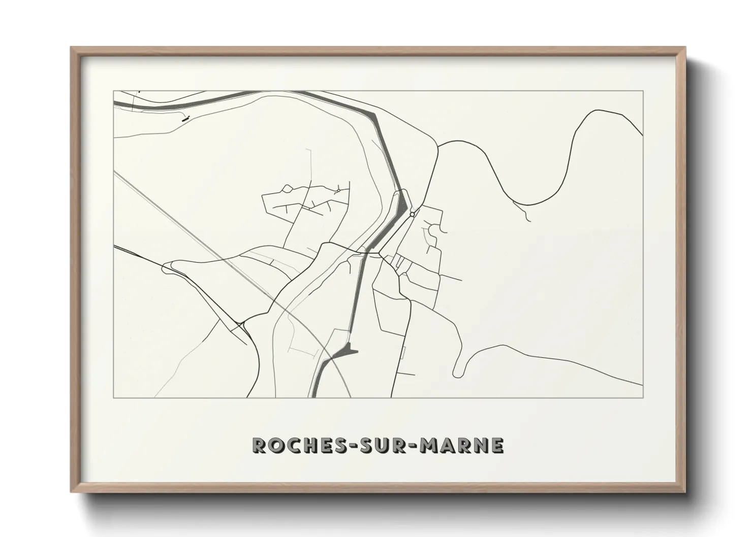 Une affiche de carte sur Roches-sur-Marne