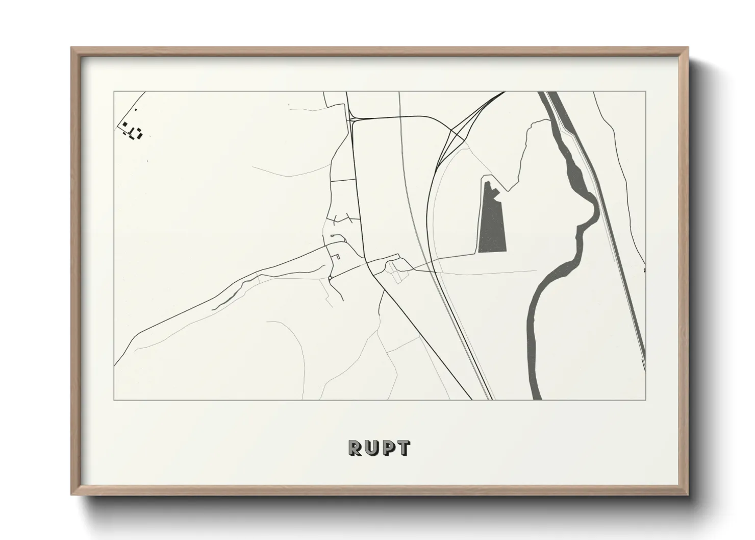 Une affiche de carte sur Rupt