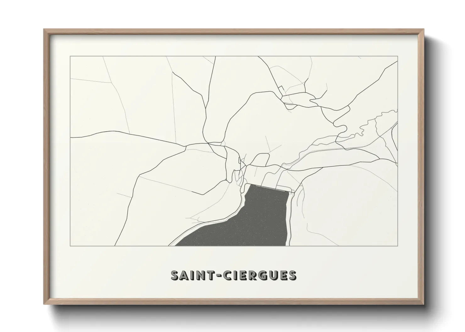 Une affiche de carte sur Saint-Ciergues