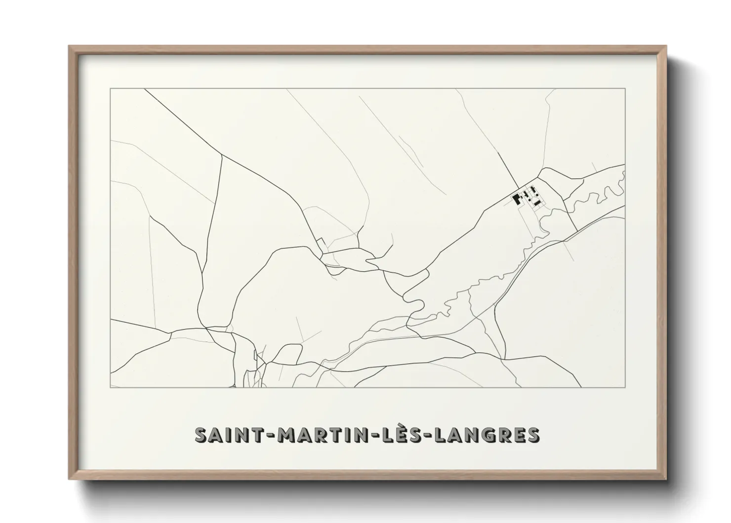 Une affiche de carte sur Saint-Martin-lès-Langres