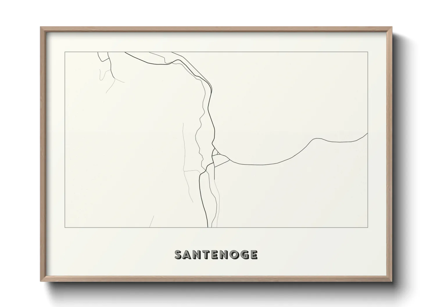 Une affiche de carte sur Santenoge