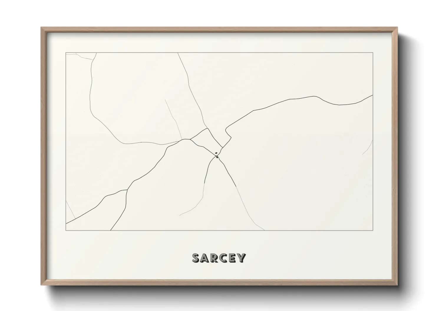 Une affiche de carte sur Sarcey