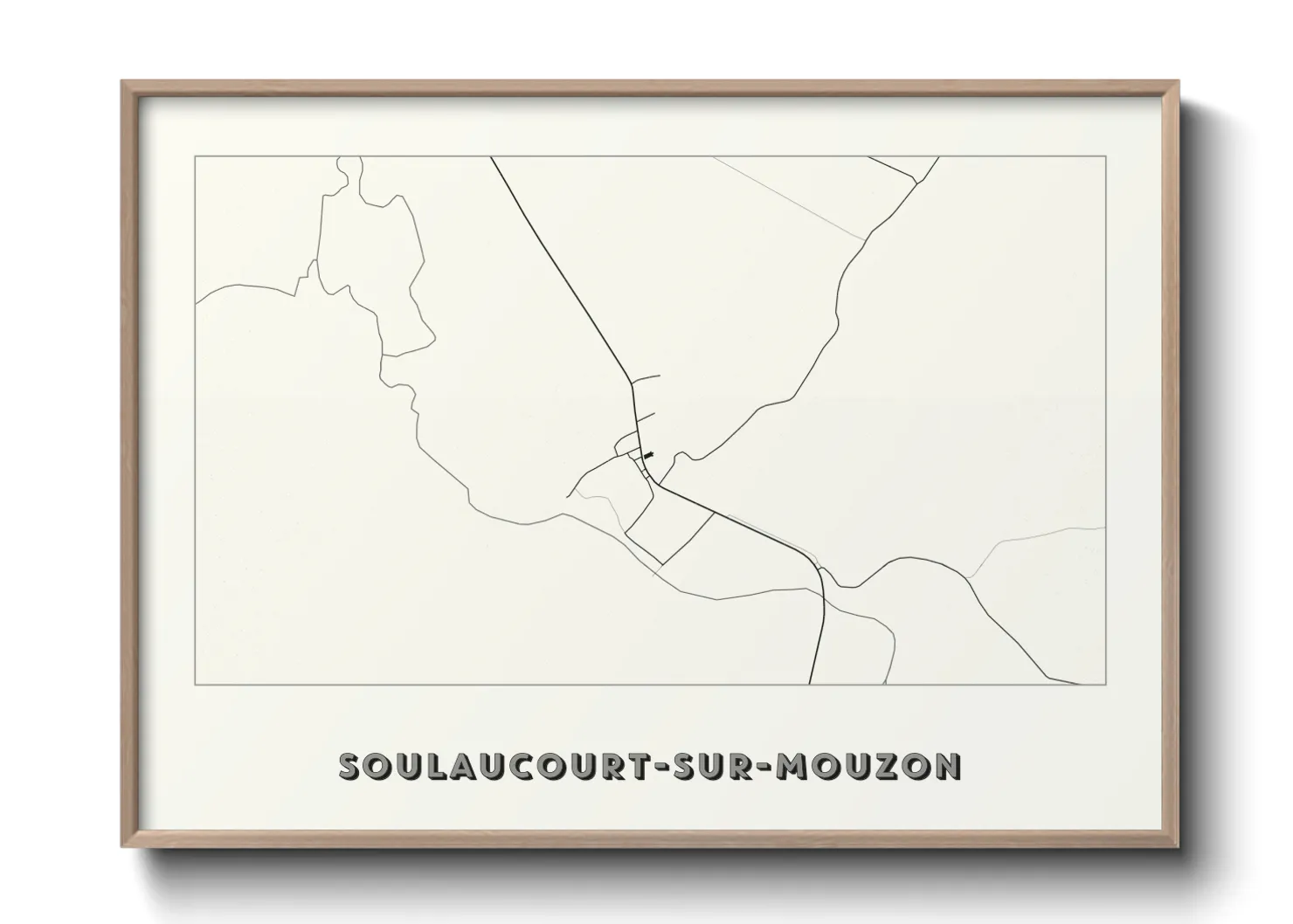 Une affiche de carte sur Soulaucourt-sur-Mouzon