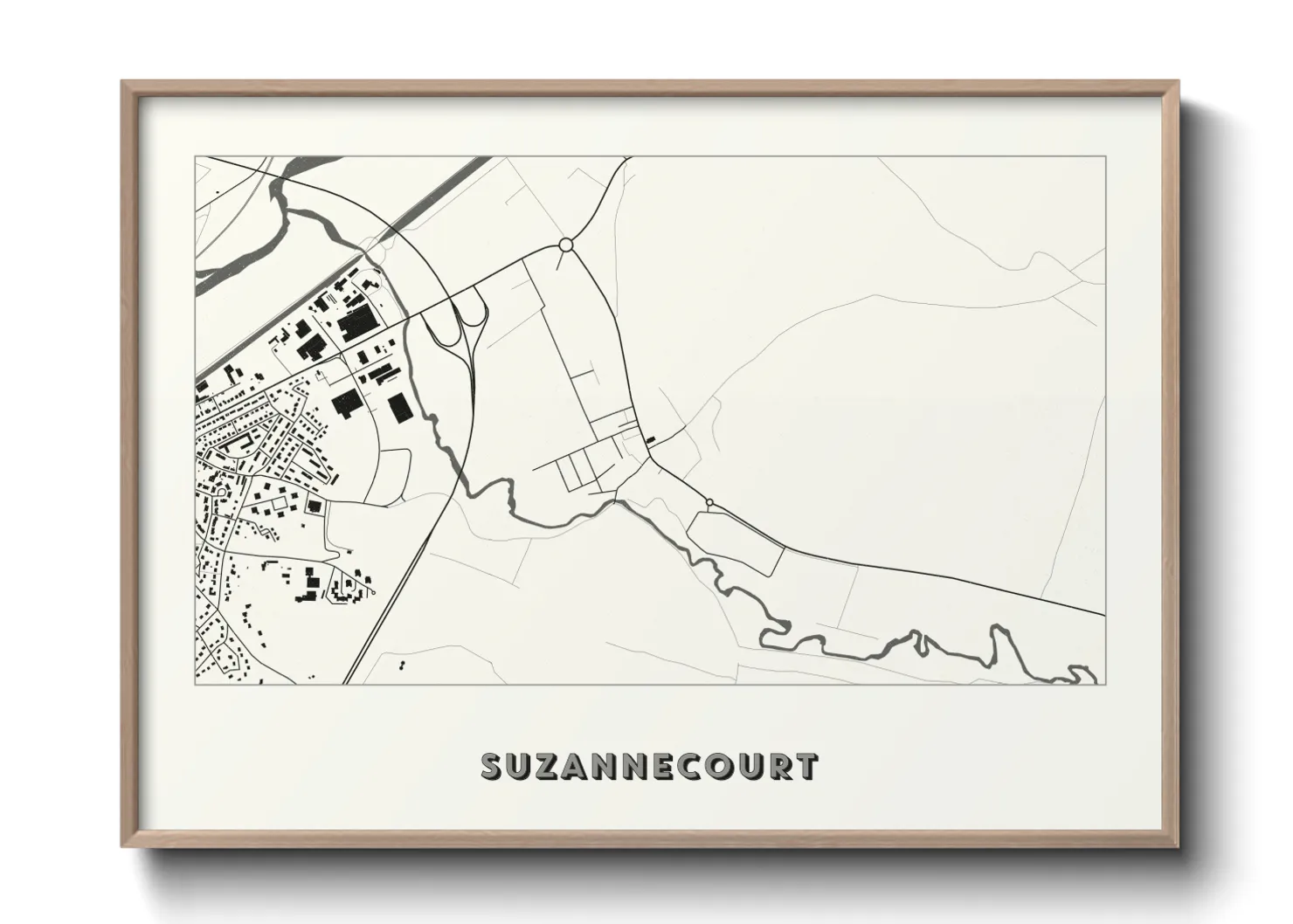 Une affiche de carte sur Suzannecourt