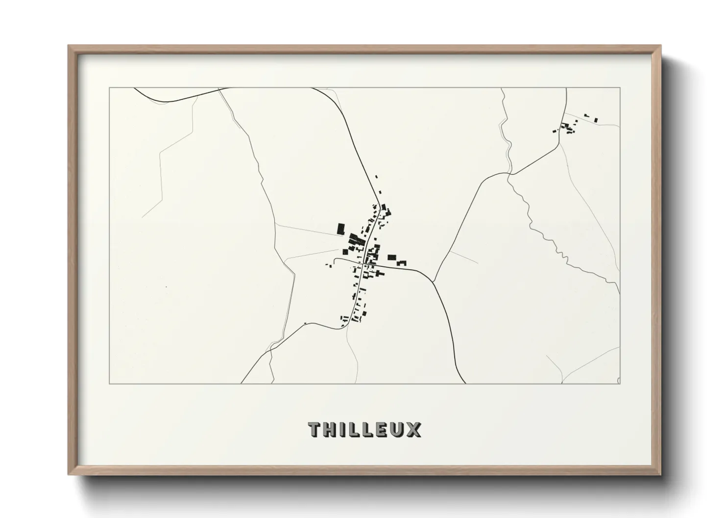 Une affiche de carte sur Thilleux