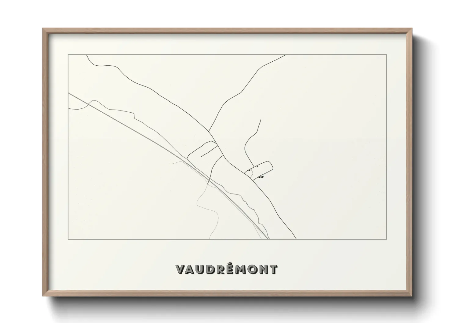 Une affiche de carte sur Vaudrémont