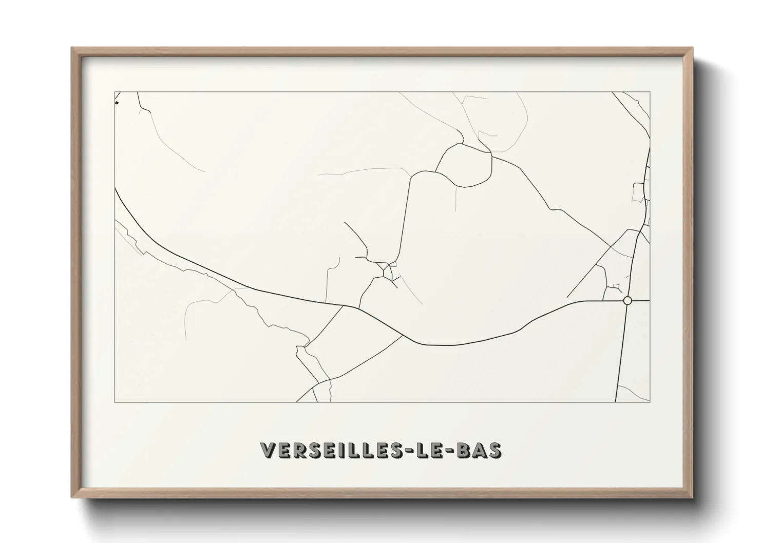 Une affiche de carte sur Verseilles-le-Bas
