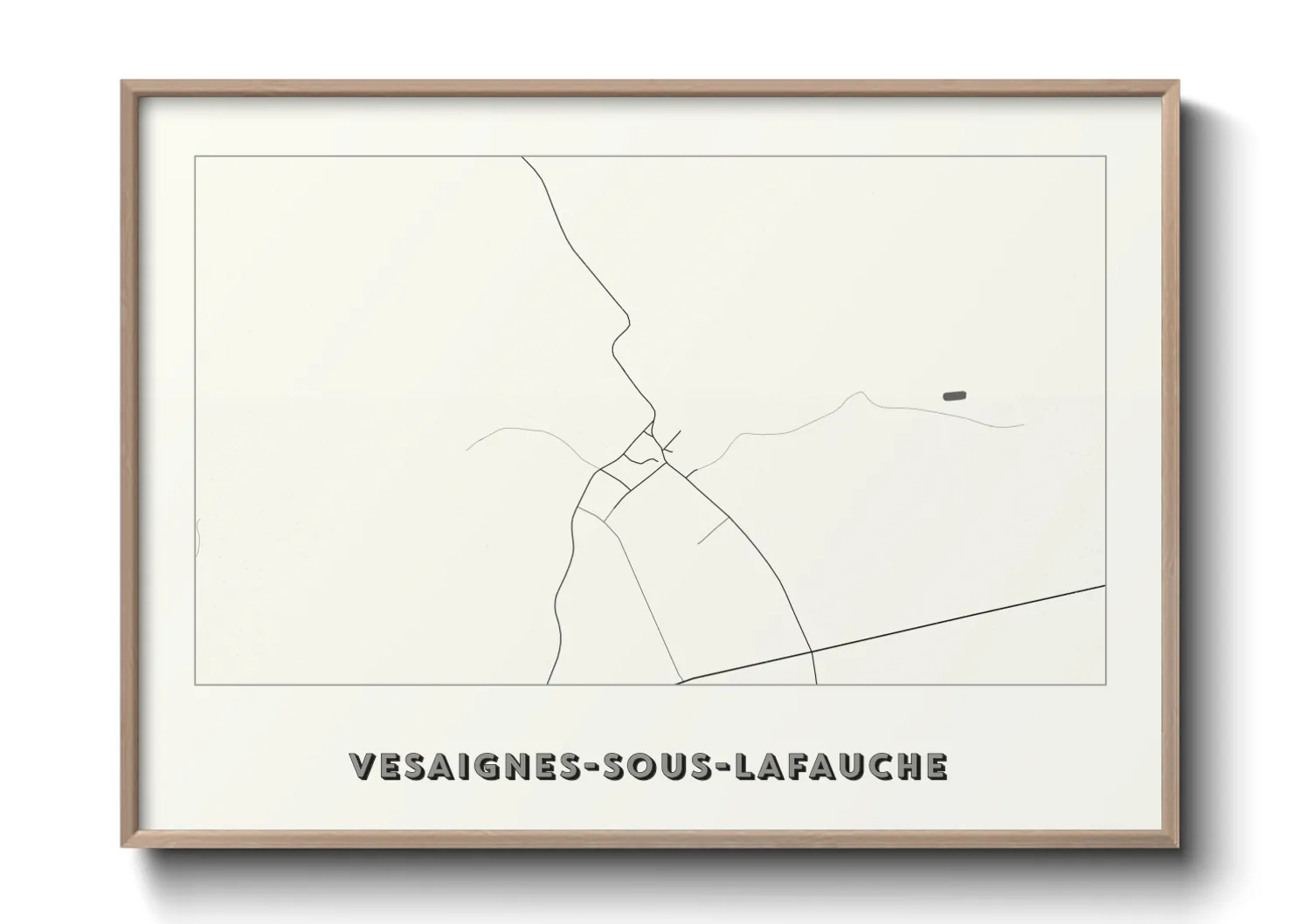 Une affiche de carte sur Vesaignes-sous-Lafauche