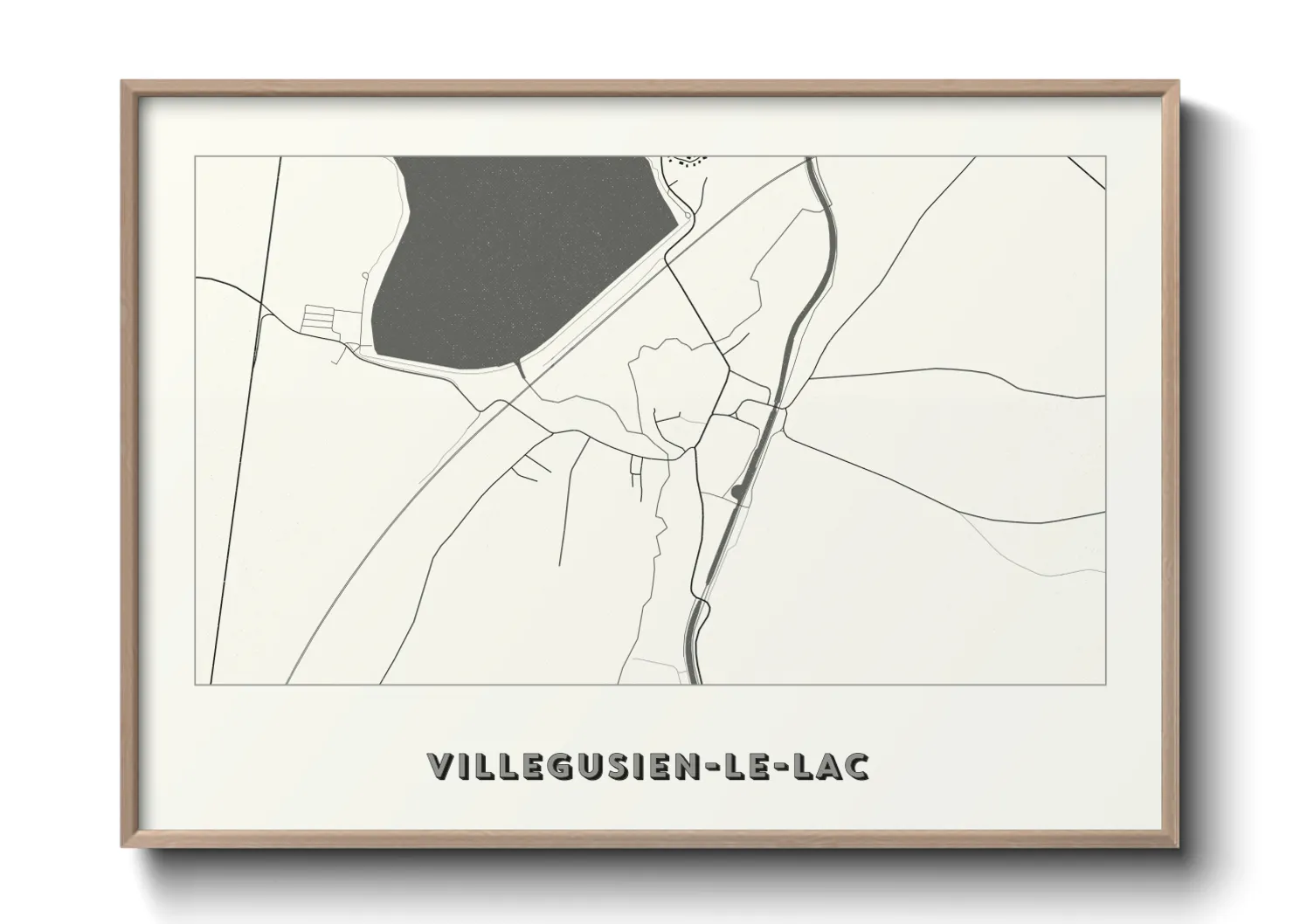 Une affiche de carte sur Villegusien-le-Lac