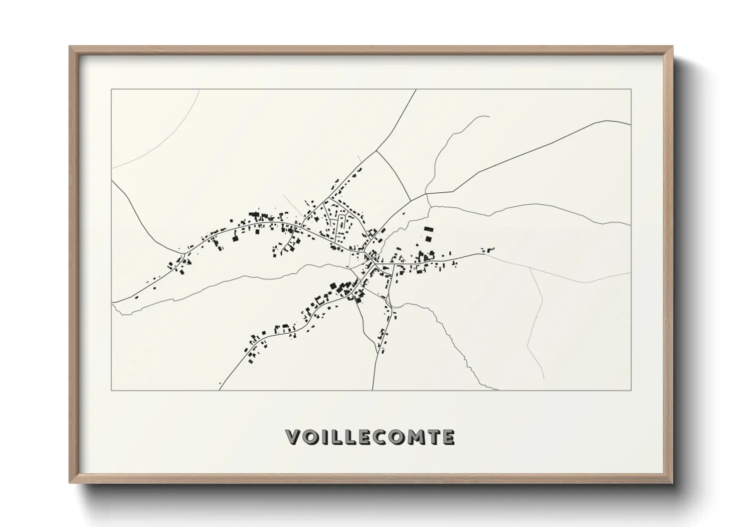Une affiche de carte sur Voillecomte