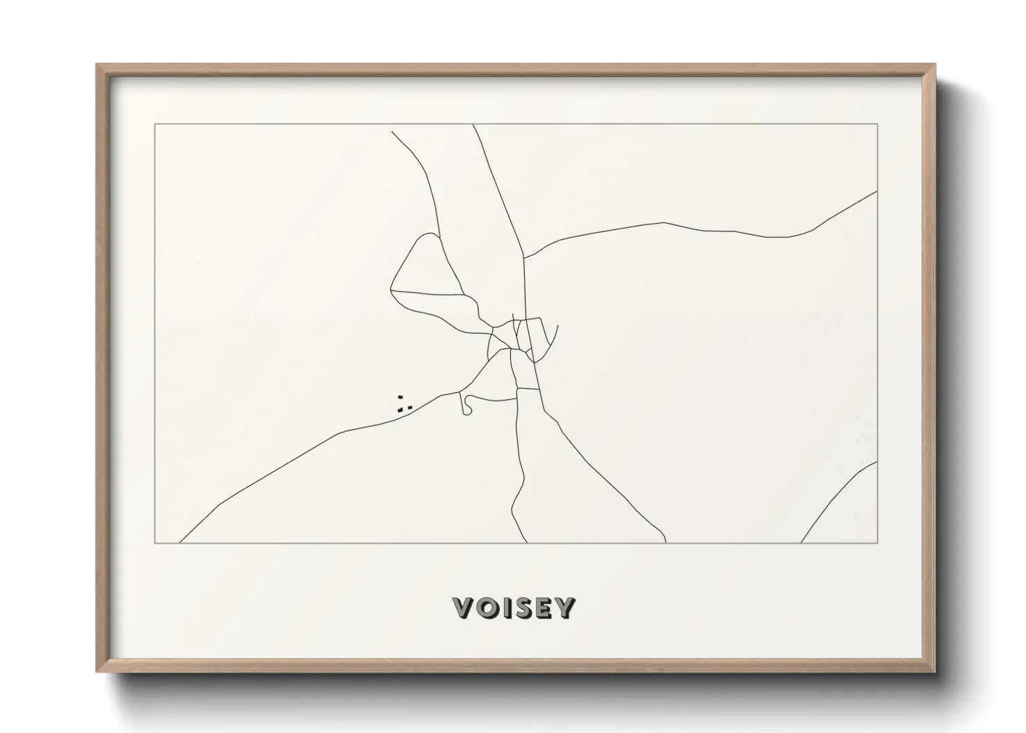 Une affiche de carte sur Voisey