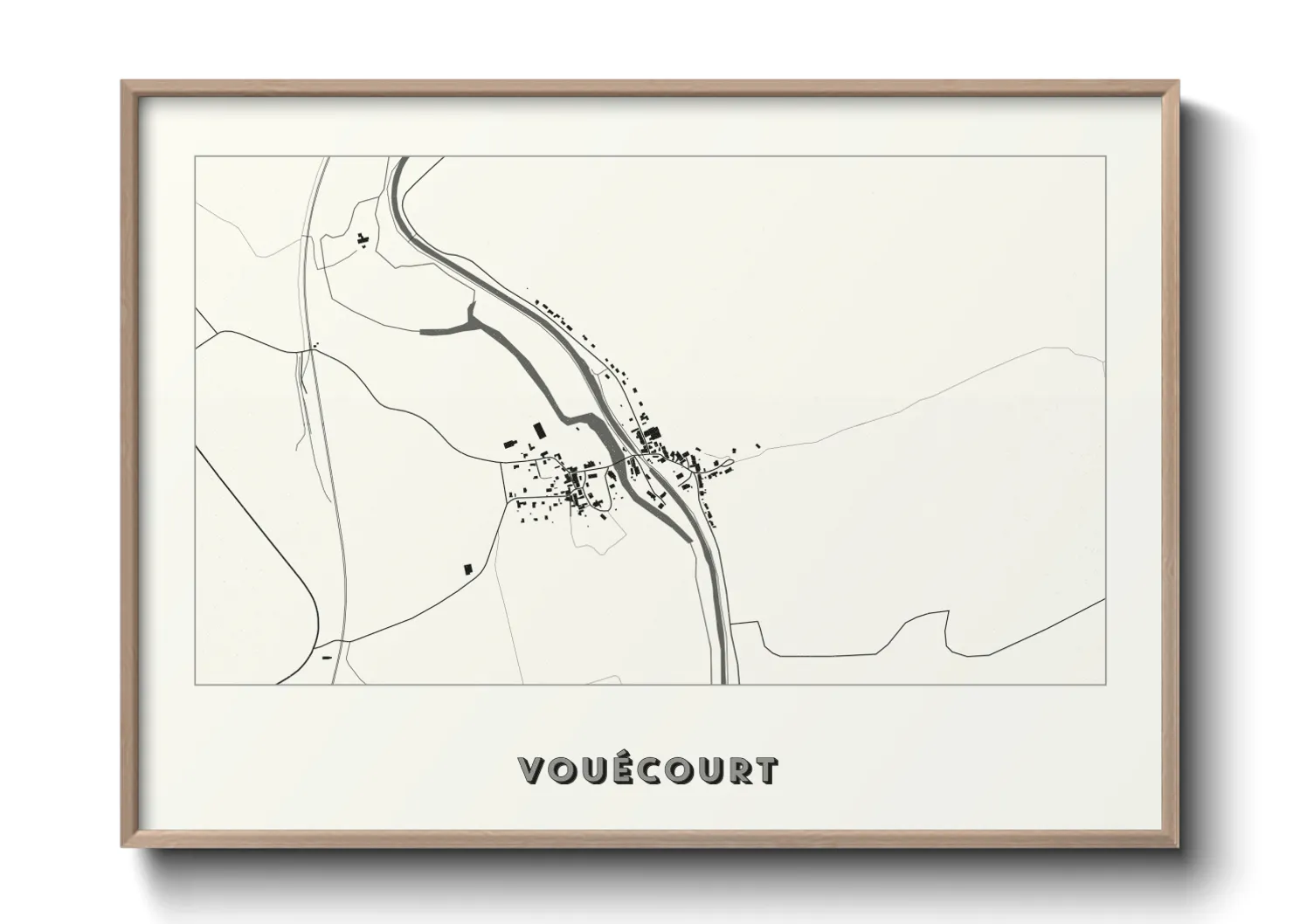 Une affiche de carte sur Vouécourt
