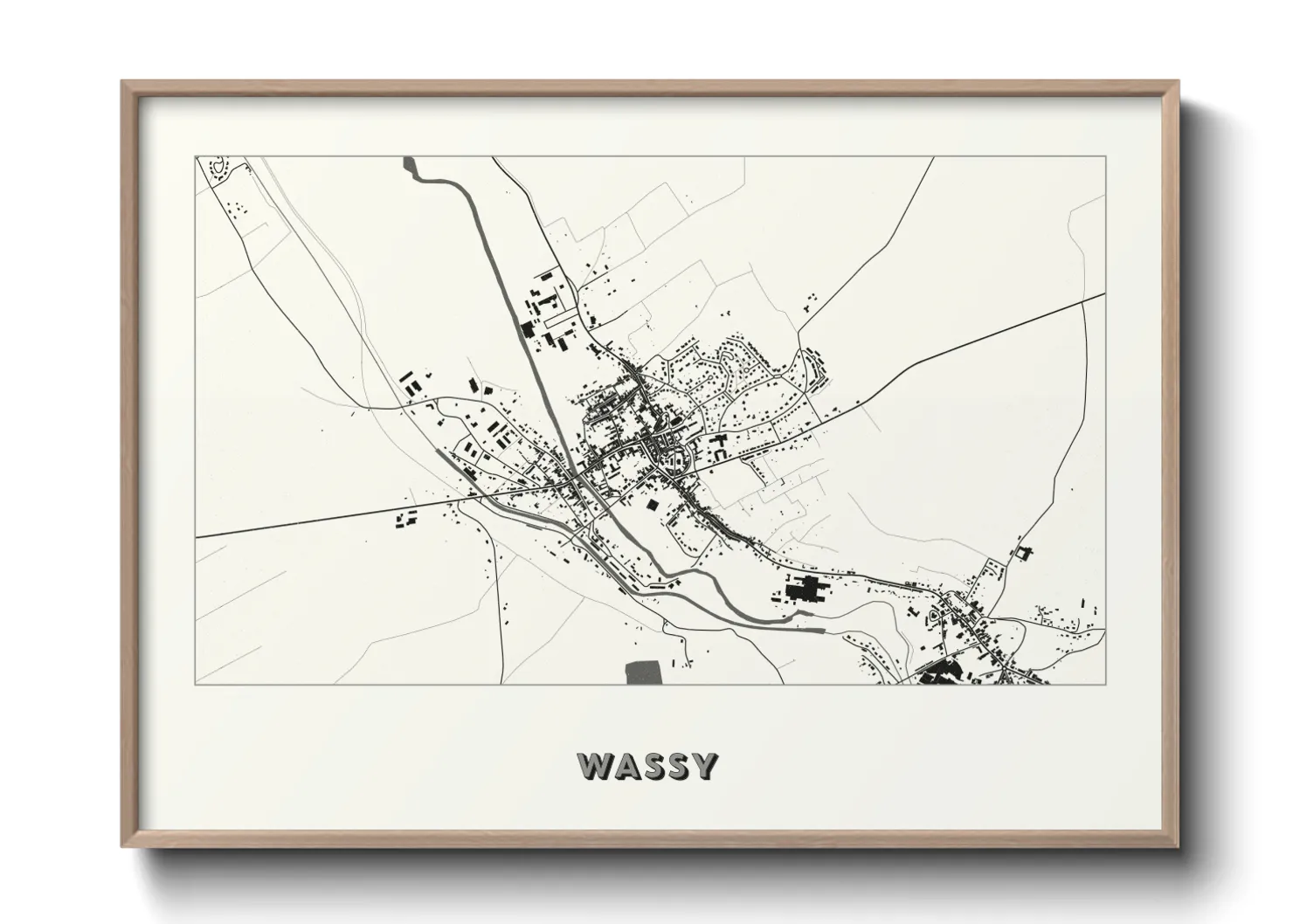 Une affiche de carte sur Wassy