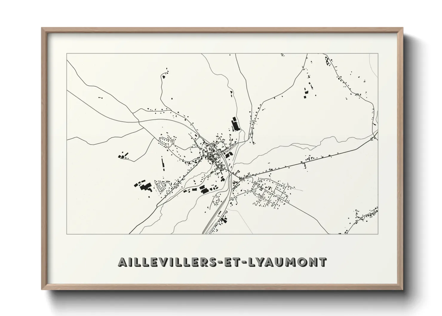 Une affiche de carte sur Aillevillers-et-Lyaumont