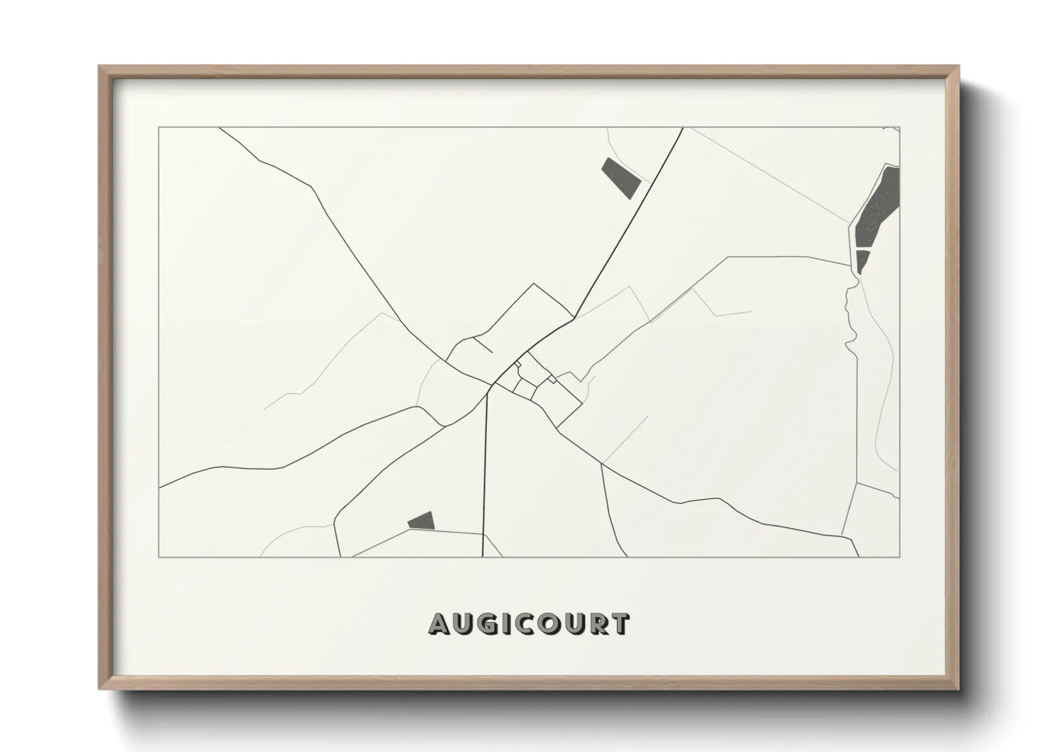 Une affiche de carte sur Augicourt