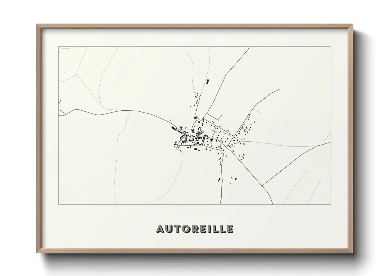 Une affiche de carte sur Autoreille