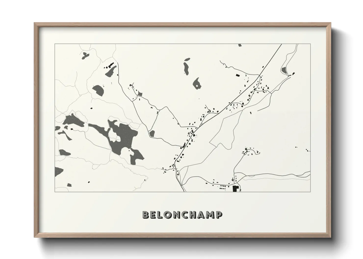 Une affiche de carte sur Belonchamp