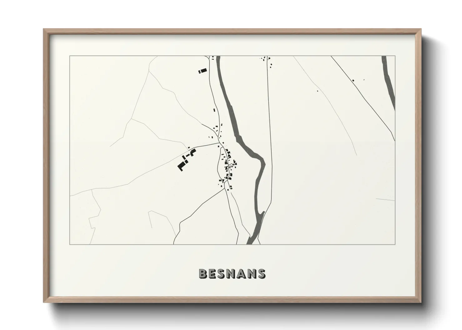 Une affiche de carte sur Besnans