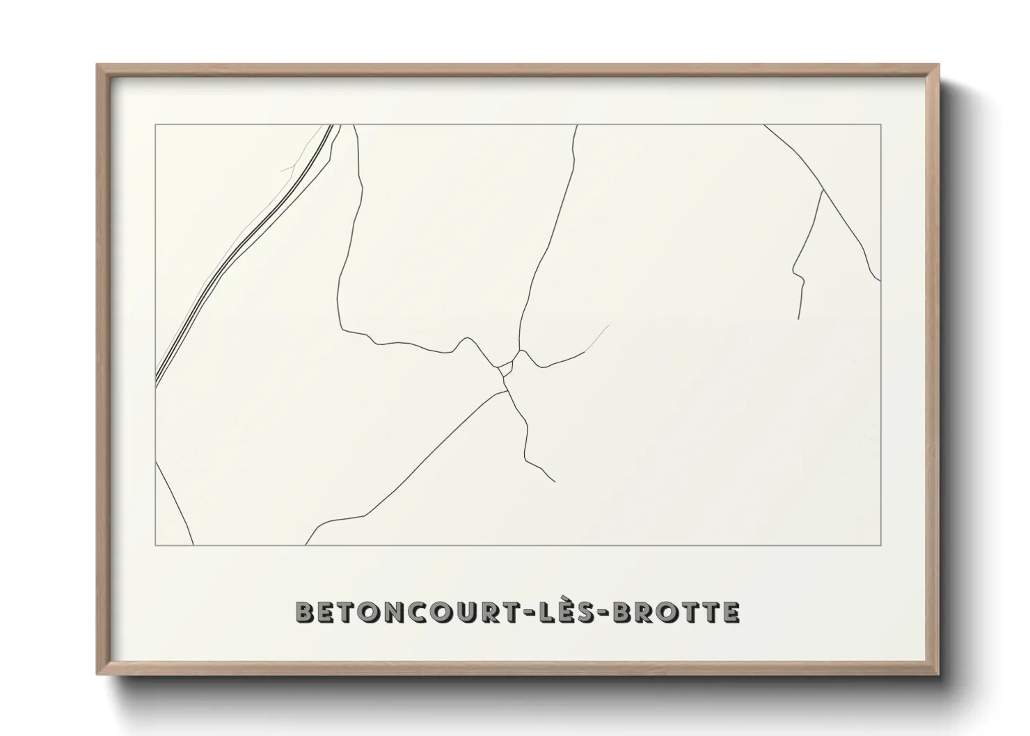 Une affiche de carte sur Betoncourt-lès-Brotte