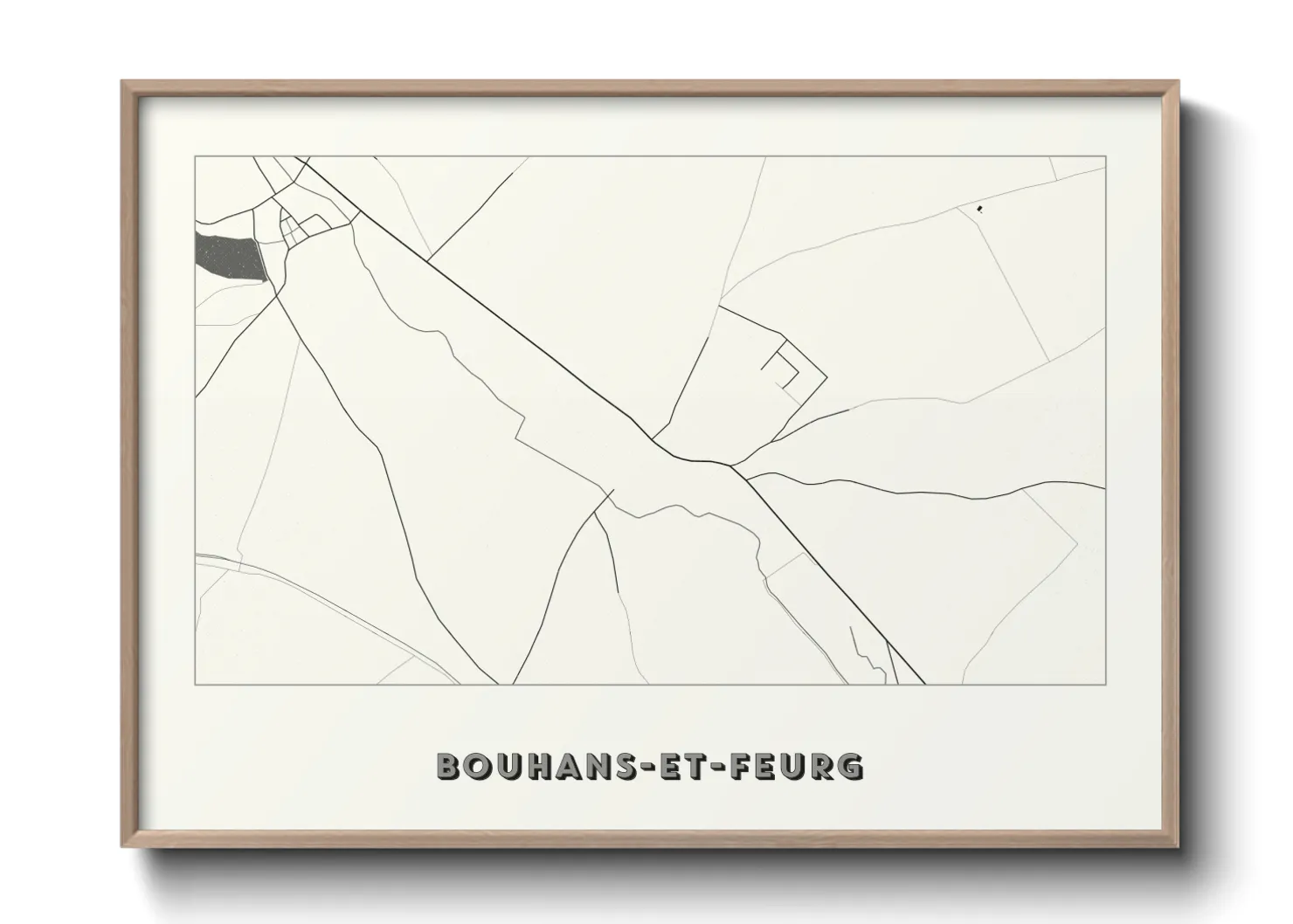 Une affiche de carte sur Bouhans-et-Feurg