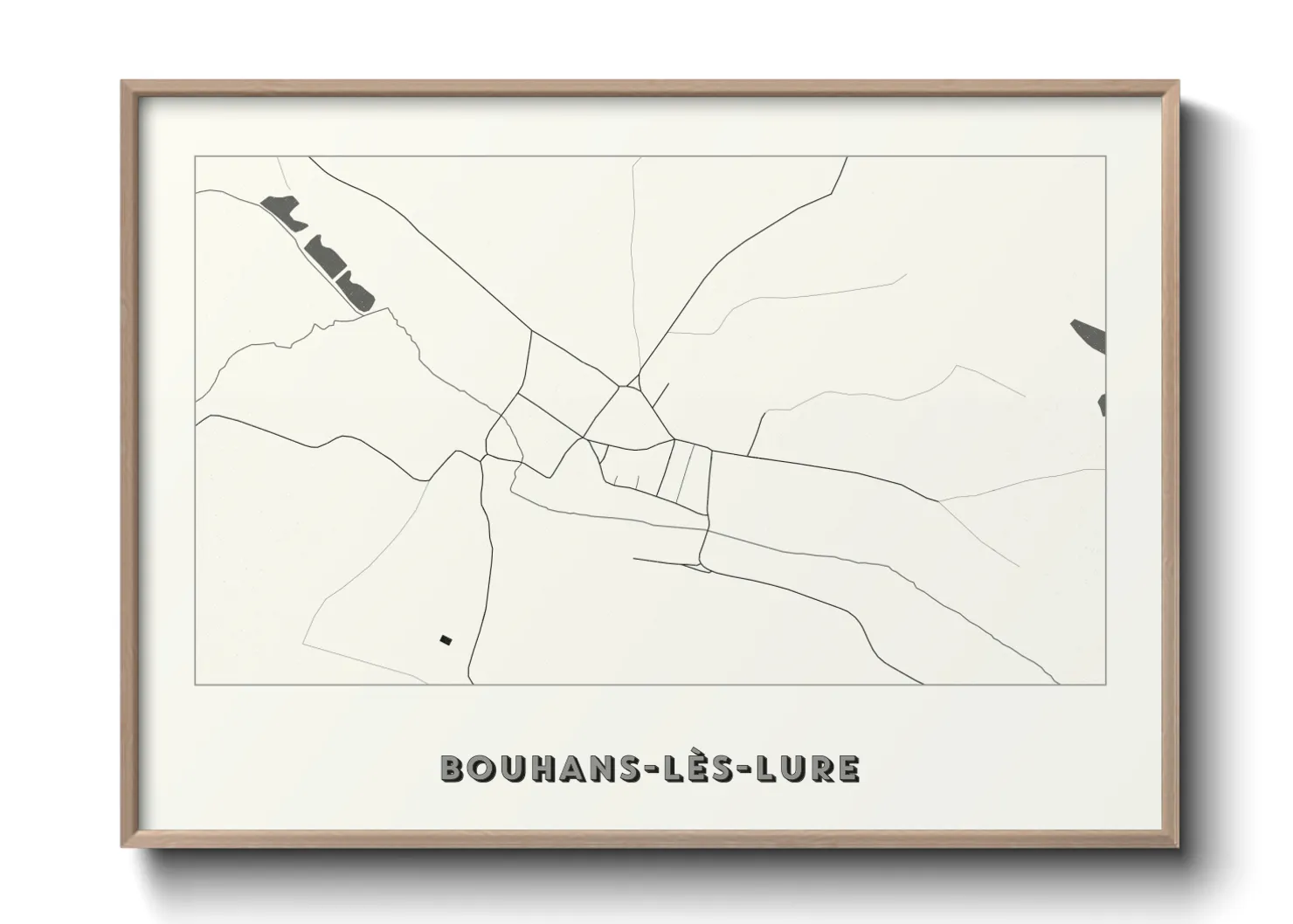 Une affiche de carte sur Bouhans-lès-Lure