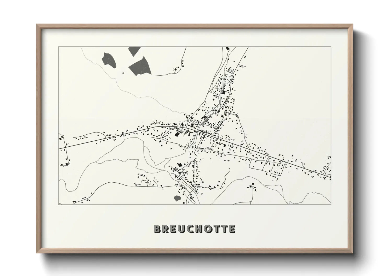 Une affiche de carte sur Breuchotte