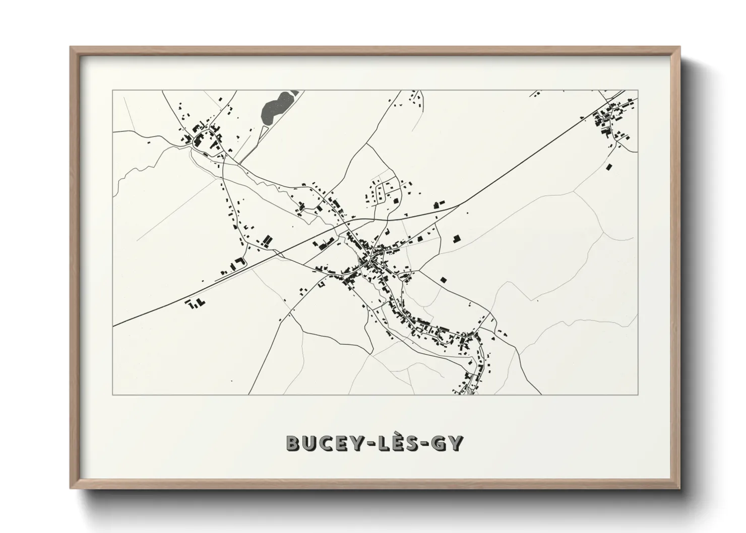 Une affiche de carte sur Bucey-lès-Gy