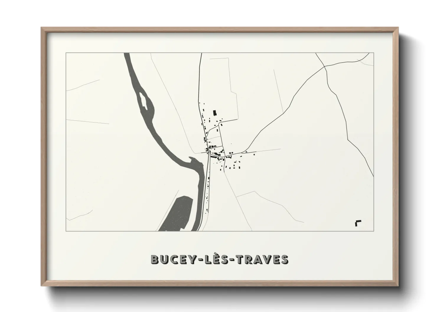 Une affiche de carte sur Bucey-lès-Traves