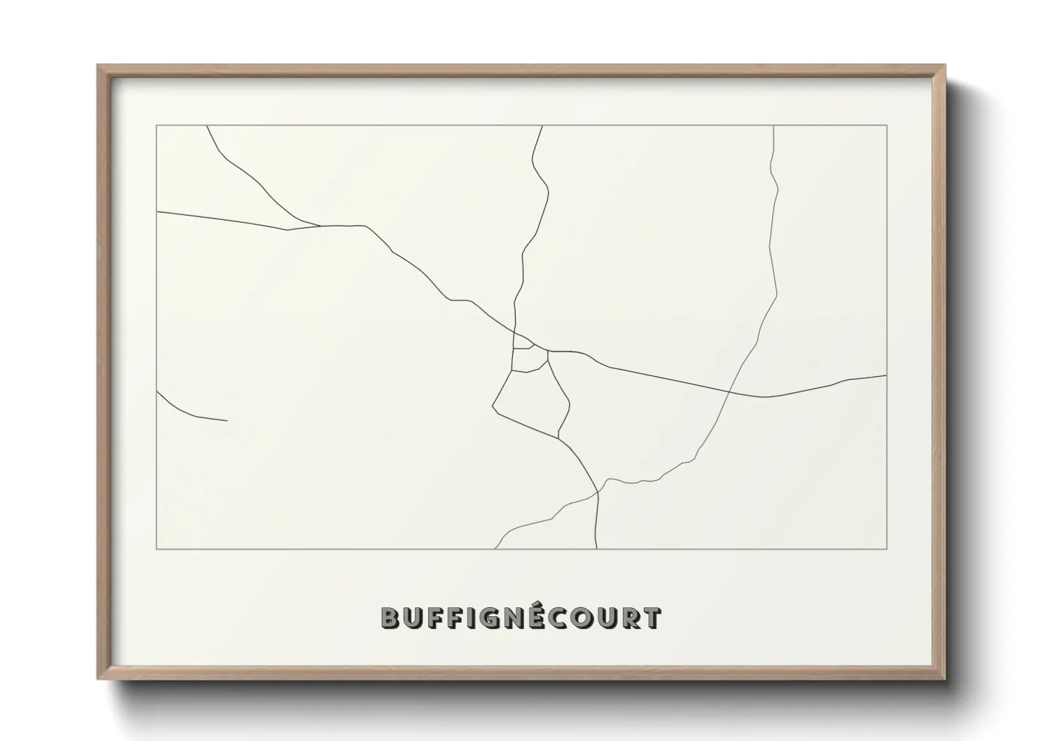 Une affiche de carte sur Buffignécourt