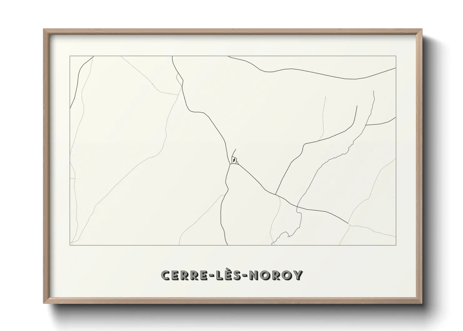 Une affiche de carte sur Cerre-lès-Noroy