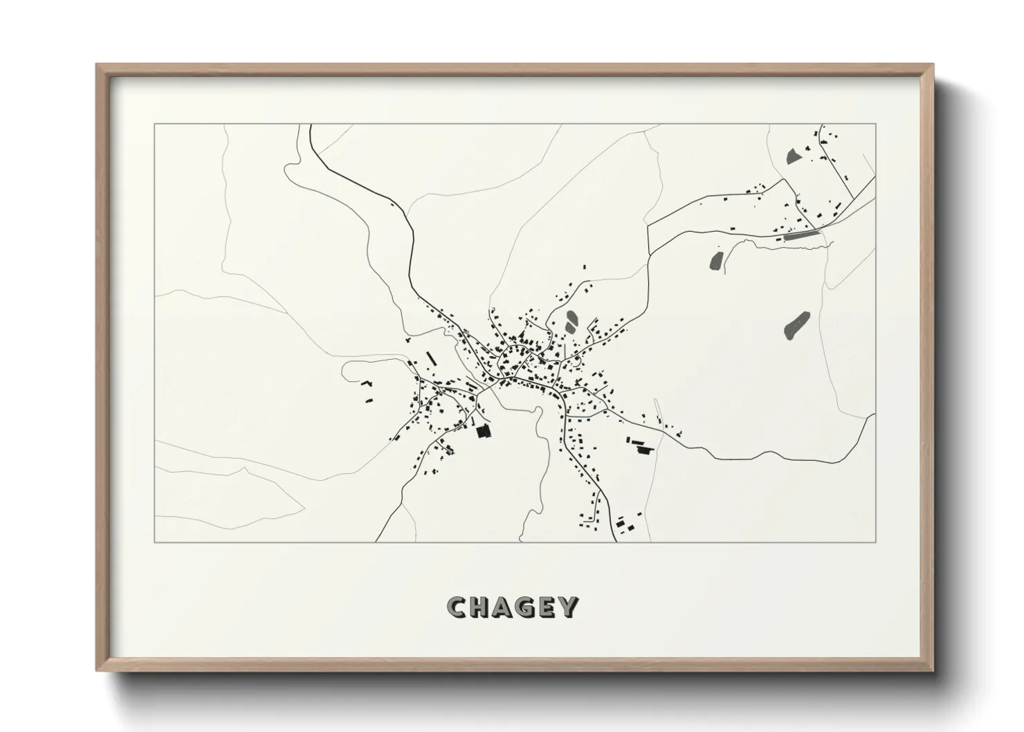 Une affiche de carte sur Chagey