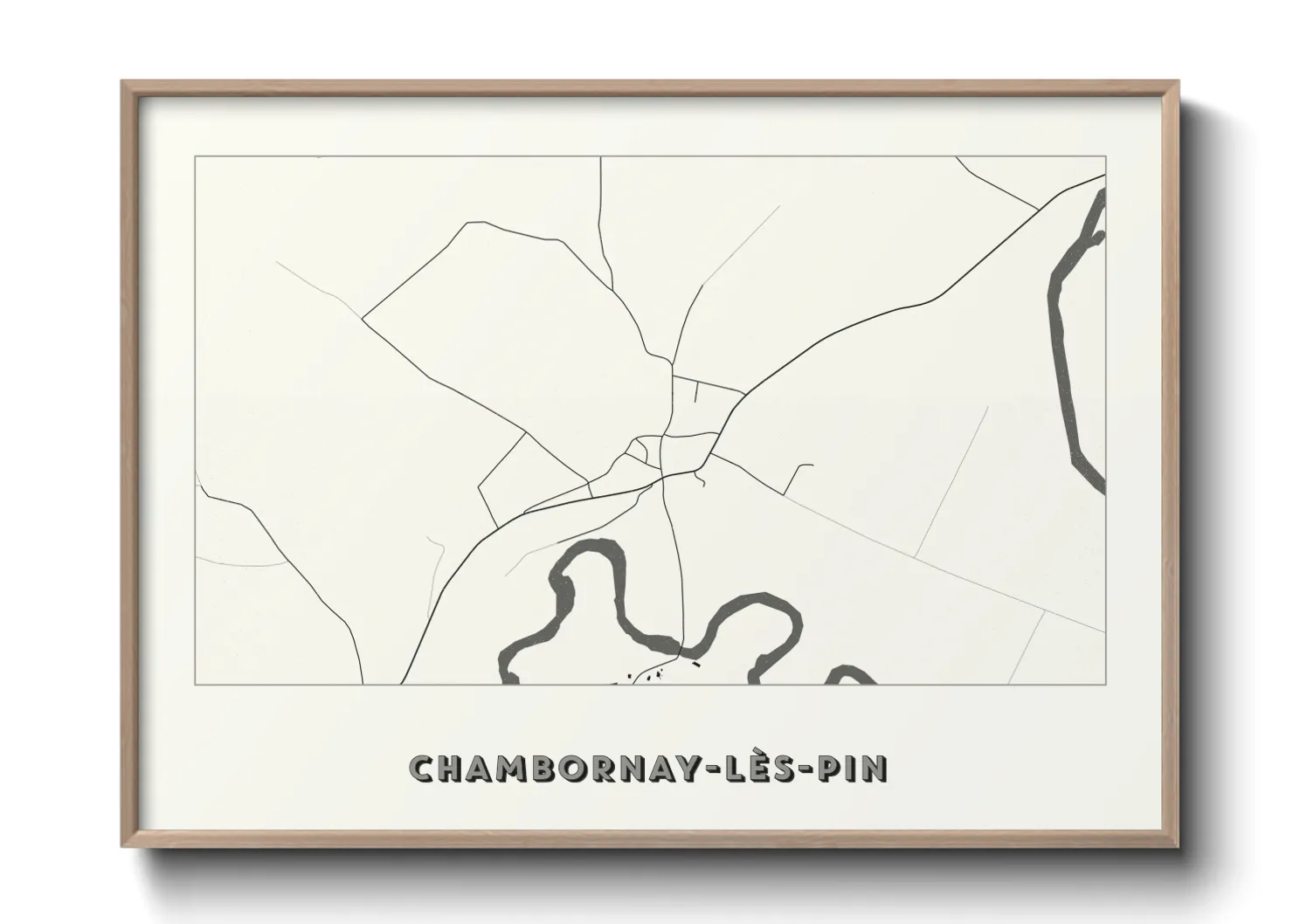 Une affiche de carte sur Chambornay-lès-Pin