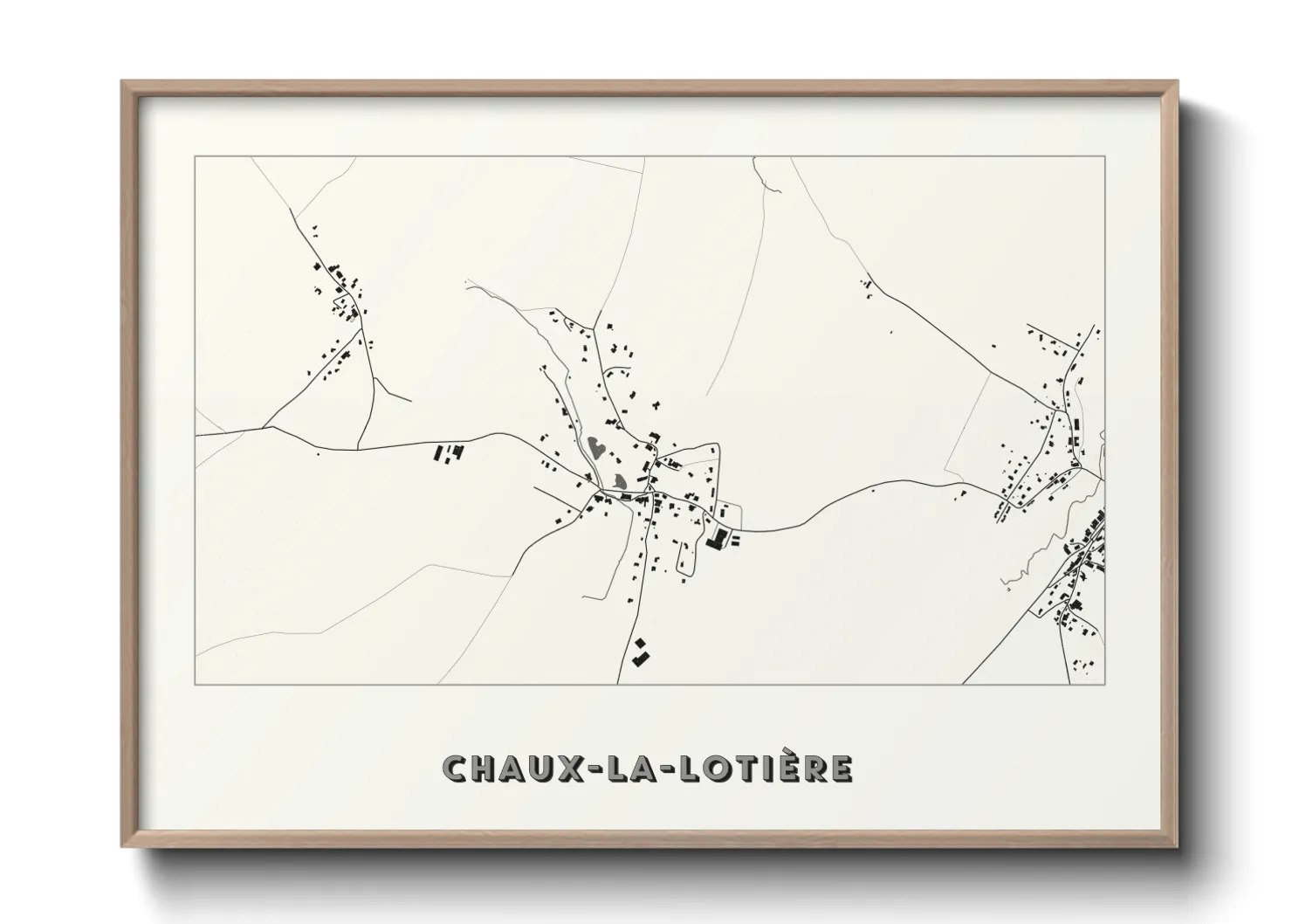 Une affiche de carte sur Chaux-la-Lotière